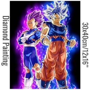 Dragonball Z Goku & Vegeta DIY 5D Full Round Drill Diamond Painting